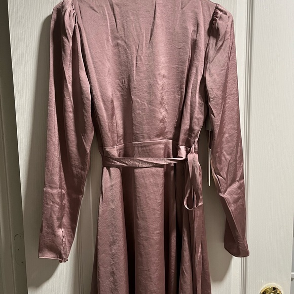 Brand new Wilfred Long Sleeve Satin Dress in Dusty Rose - Picture 6 of 6